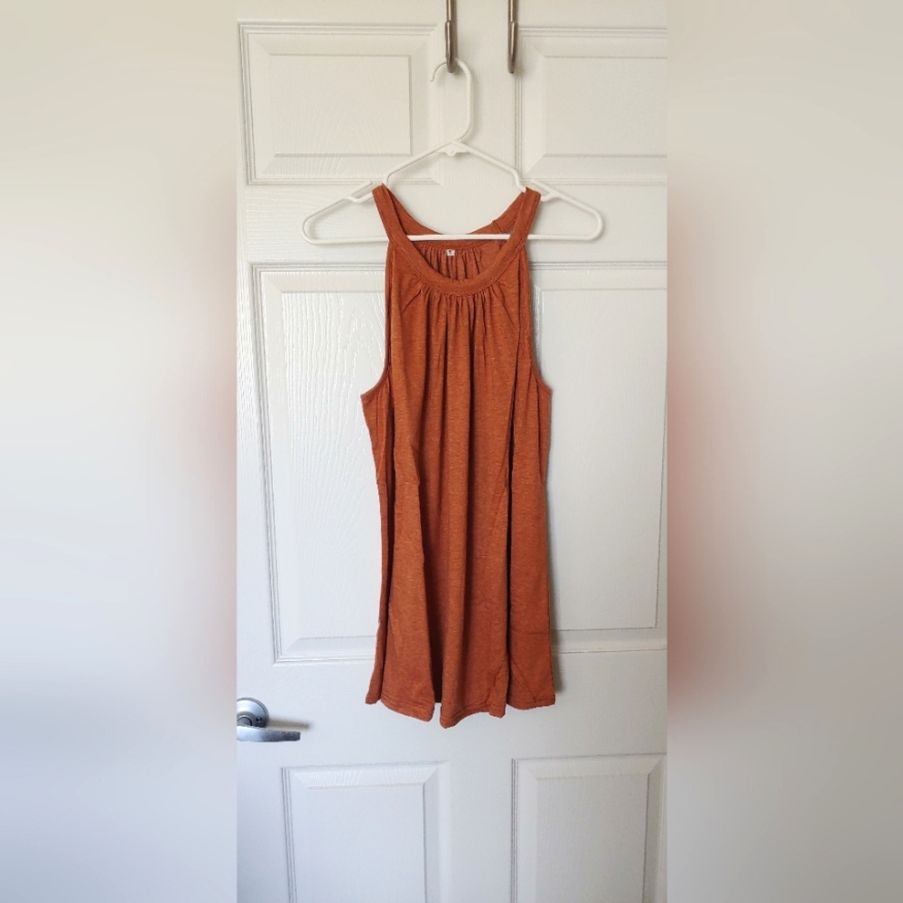 Halter Top Pleated Tank Top